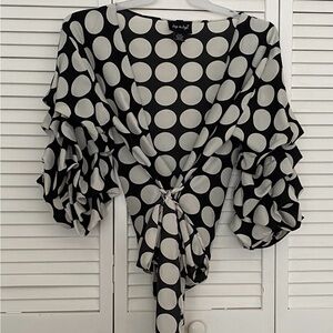 Step in Style wrap polka dot top, OS